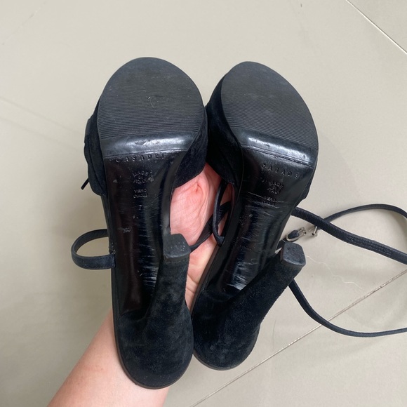 Beautiful CASADEI Suede Platform Heels with Swarovski Crystals Size US 7 - Picture 8 of 12